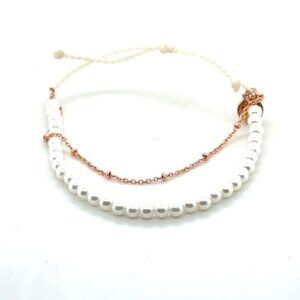 Pura Vida Beaded Pearls & Chain Link Bracelet
